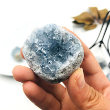 Blue Celestite Quartz Raw Crystal Cluster Healing Stones Druzy Geode Natural picture