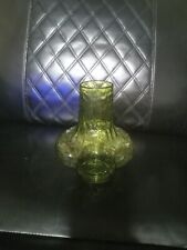 vintage green glass candle holder picture