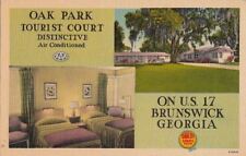  Postcard Oak Park Tourist Court Brunswick Georgia  picture