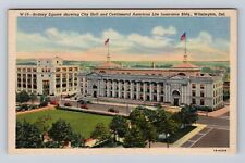 Wilmington DE-Delaware, Rodney Square, City Hall, Antique, Vintage Postcard picture