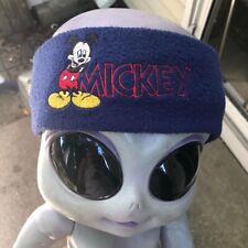 Vintage 90s Mickey Mouse Headband Embroidered Sweatband Kidcore Disney World picture