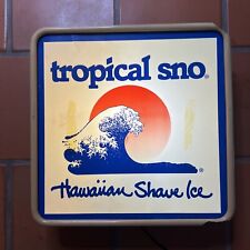 Vintage Tropical Sno Hawaiian Shave Ice Display Light Sign Display Rare Man Cave picture