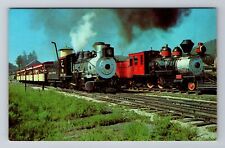 Hill City SD-South Dakota, 1880 Train Locomotive, Train Vintage Postcard picture