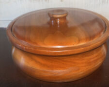 Vintage Berger Craft Cherrywood Round Box With Lid Handmade By Dean Berger 1979 picture