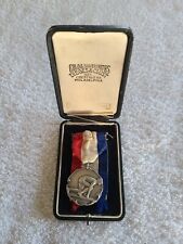 BSA Vintage Teens Sterling Silver Dieges & Clust Track Award Contest Medal picture