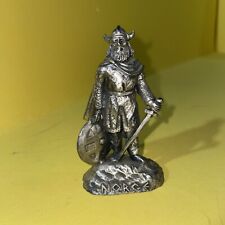 A64 Norge Vintage Viking Pewter 3 1/2” Rrare Norway 8990 Rare Mid Evil picture