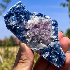 169G Natural blue cubic fluorite crystal cluster mineral sample/China picture