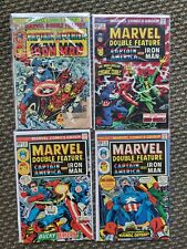 Marvel Comics DOUBLE FEATURE Lot x 4 Bronze Age (#1, 4, 13, 15) Iron Man Capt W2 picture