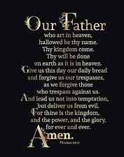 THE LORDS PRAYER 8.5X11 PHOTO JESUS CHRIST OUR FATHER GOD HEAVEN ANGEL REPRINT picture