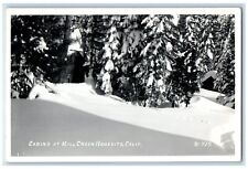 Cabins At Mill Creek Homesite California CA, Winter Vintage RPPC Photo Postcard picture