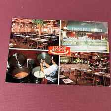 Vintage Chrome Card 4x6 seafood Broiler and restaurant California B12 picture