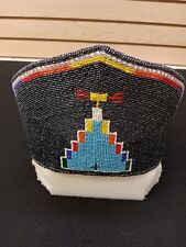 NICE TALL CUT BEADED CHURCH DESIGN NATIVE AMERICAN INDIAN PRINCESS CROWN picture