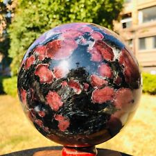 10.49LB Natural Firework red garnet quartz polished sphere crystal ball healing picture