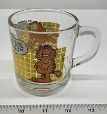 Vintage Collectible 1978 Glass Garfield Coffee Cup Mug Jim Davis picture