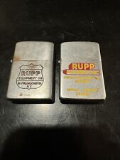 Two Vintage Zippo Lighter Rupp Equipment Co. N.Y.  With box picture