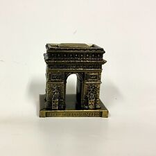 Vintage Arc De Triomphe Paris France Brass Metal Paperweight picture