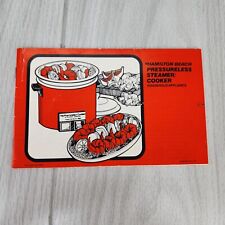 Vintage 1977 Hamilton Beach Pressureless Steamer Cooker BOOKLET ONLY Spanish Too picture