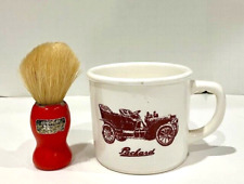 Vintage Kingsley Red Handle Shaving Brush with Packard Shaving Mug picture