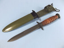 WWII M3 Trench Knife Replica 211133 Stacked Leather dagger 11 5/8