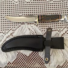Custom Western Knife W39 M Stamped With Stag  Handle & Sheath Beautiful Knife picture