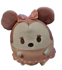 Disney Store Parks Ufufy Minnie Mouse Stuffed Mini Plush Animal Peach Dress  picture