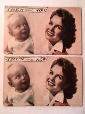 2 Vintage Penny Arcade Postcards Celebrity Debbie Reynolds As Baby & Adult picture