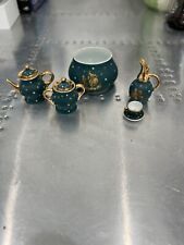 French Limoges Porcelain Bowl And Miniature Tea Pots Cup picture