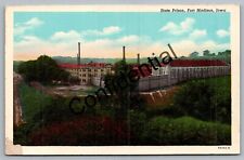 Iowa State Prison Jail Building At Fort Madison IA Iowa White Border D471 picture