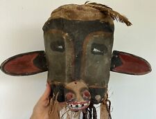 nice old Hopi doll Kachina Leather mask height 11,5 inch picture