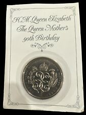 H M Queen Elizabeth The Queen Mother's 90th Birthday Coin Royal Mint Five Pounds picture