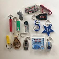 Vintage Key Rings Keychains Advertising Auto Designer Swiss Re Assorted Lot 14 picture