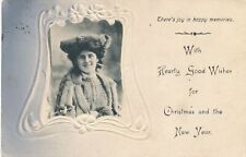 Zena Dare English Singer and Actress Good Wishes For Christmas and New Year RPPC picture