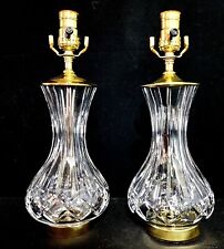 Waterford Lismore Fine Cut Crystal Desk or Accent Lamps- Made in Ireland - MINT picture