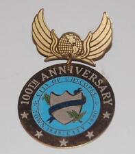 VINTAGE 1948 FOUNDING  OF CHICOPEE MA. 1848 -1948  100TH ANNIVERSARY TOWN  PIN picture