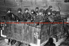 F007977 Waffen SS soldiers in truck. WW2 picture