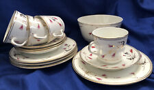 Antique 19th century 4 Tea Cups Saucers Dessert Plates Sets & Bowl (13 Pcs) picture