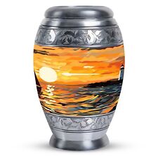 Cremation Urns For Ashes For Men Sunset Ocean View (10 Inch) Large Urn picture