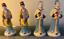 Four 1940s Antique Japanese Hand Painted Ceramic Figures Yamaka Occupied Japan picture