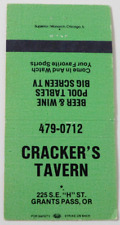 CRACKER'S TAVERN MATCHBOOK COVER * GRANTS PASS, OREGON picture