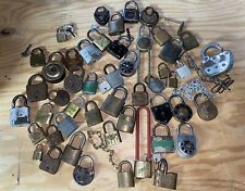 50 Vintage Padlocks locks Steel, Brass, Combination Nice Grouping  picture