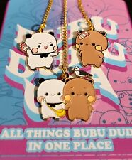 Bubu Dudu Panda Bear Metal Gold Finish High Quality Keychain picture