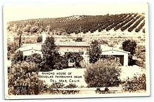 1930-50 Postcard Rppc Rancho House Of Douglass Fairbanks Near Del Mar CA picture