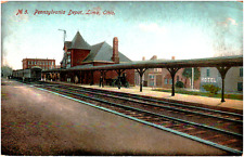 Postcard Pennsylvania Railroad Train Station Lima, OH picture