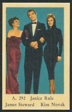 1959 JAMES STEWART KIM NOVAK JANICE RULE TV & MUSIC STARS DUTCH GUM A #292 EX/MT picture
