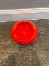 VINTAGE RED HYALYN ROUND PORCELAIN ASHTRAY #12 - A MID-CENTURY GEM picture