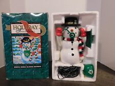 Musical Bubble Blowing Snowman Holiday Traditions 1996 WORKS NICE picture
