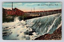Spokane WA-Washington, Lower Falls, Antique, Vintage Postcard picture