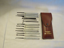 Vintage 13 Piece Majestic Lock Pick Set With Leather Case, United States Made picture