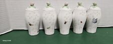 Lenox Lot Of 5 Beautifully Crafted Vintage Porcelain Spice Holders. Pristine... picture