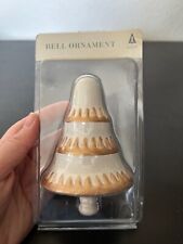 Target Horizon Christmas 2023 White & Gold Christmas Tree Bell Ornament 5